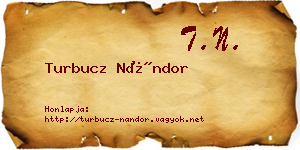 Turbucz Nándor névjegykártya