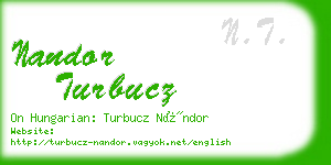 nandor turbucz business card